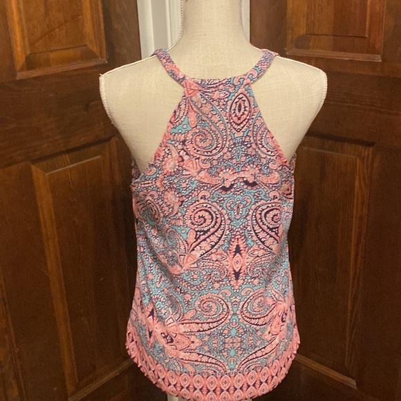 Cynthia Rowley Paisley Print Razorback Dressy Tank - Picture 5 of 6